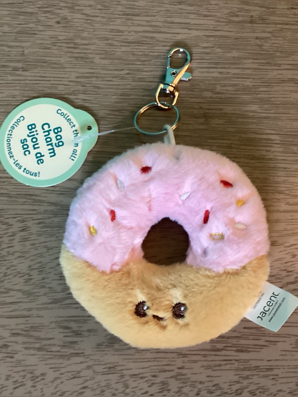 Donut Keychain Bag Charm NWT